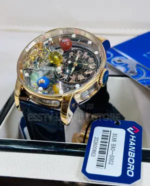 High Quality Luxury Hunboro Leather Wristwatch