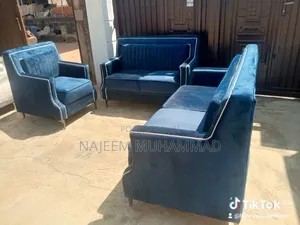 Blue Fabric Set of Sofas