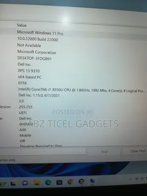 Laptop Dell XPS 13 8GB Intel Core i7 SSD 256GB