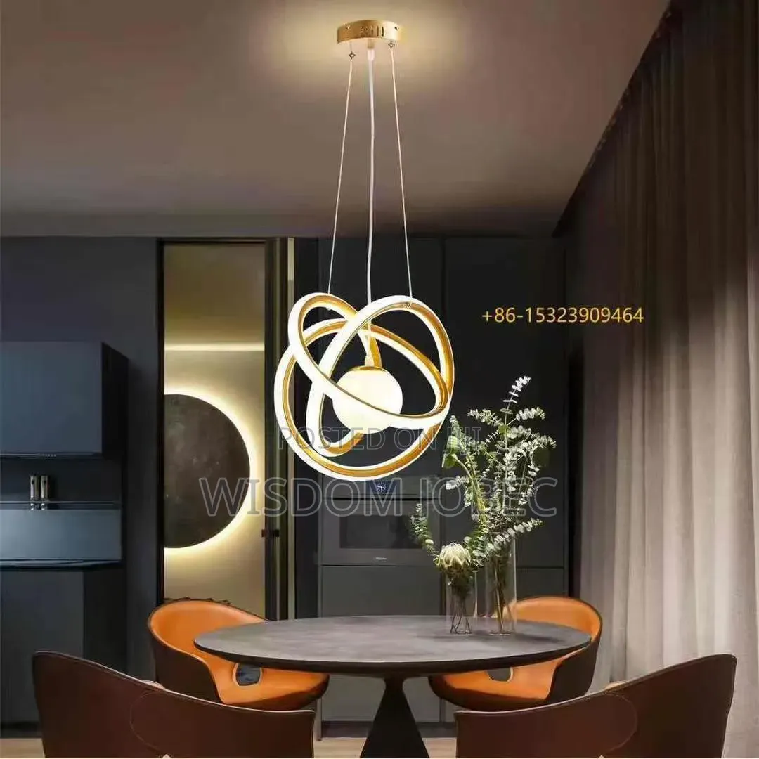 Chandelier Features Intersecting Led