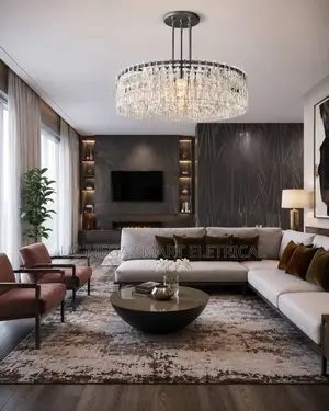 Modern Luxury Crystal Chandelier Nordic Vintage Glass Ring Hanging