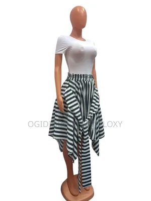 Striped Handkerchief Skirt