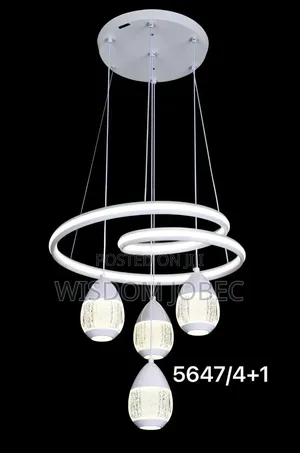 Chandelier Features Intersecting Led