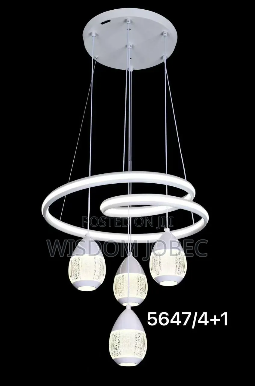 Chandelier Features Intersecting Led