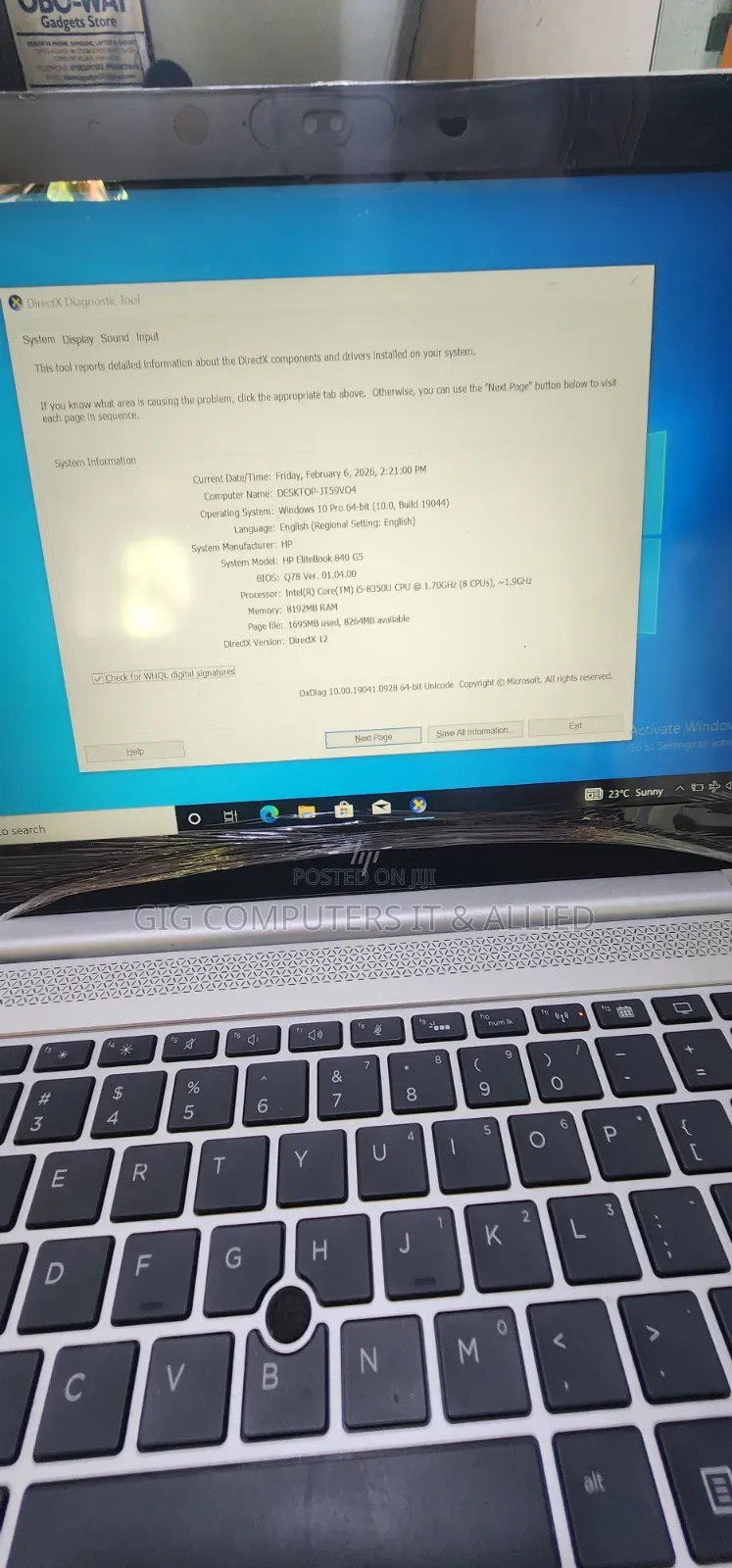 Laptop HP EliteBook 840 G5 8GB Intel Core i5 SSD 256GB