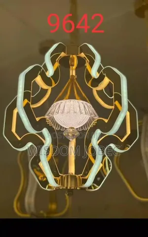 Chandelier Features Intersecting Led