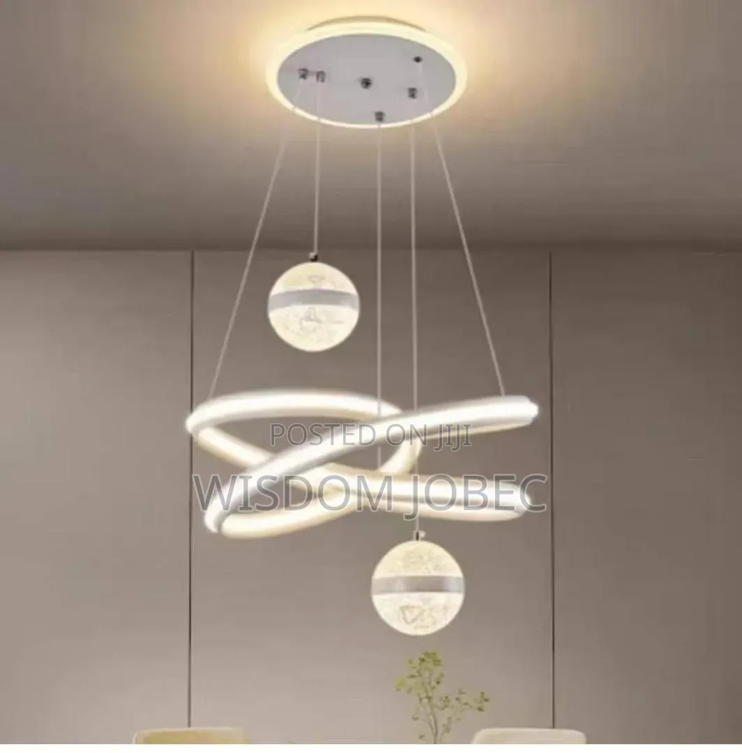 Chandelier Features Intersecting Led