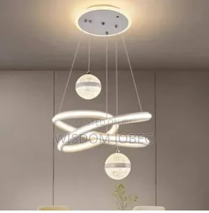 Chandelier Features Intersecting Led
