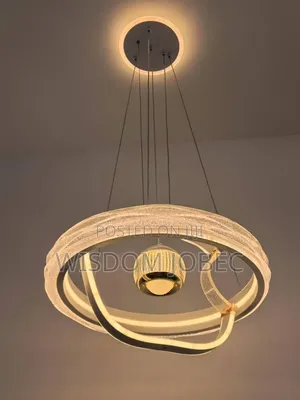 Chandelier Features Intersecting Led
