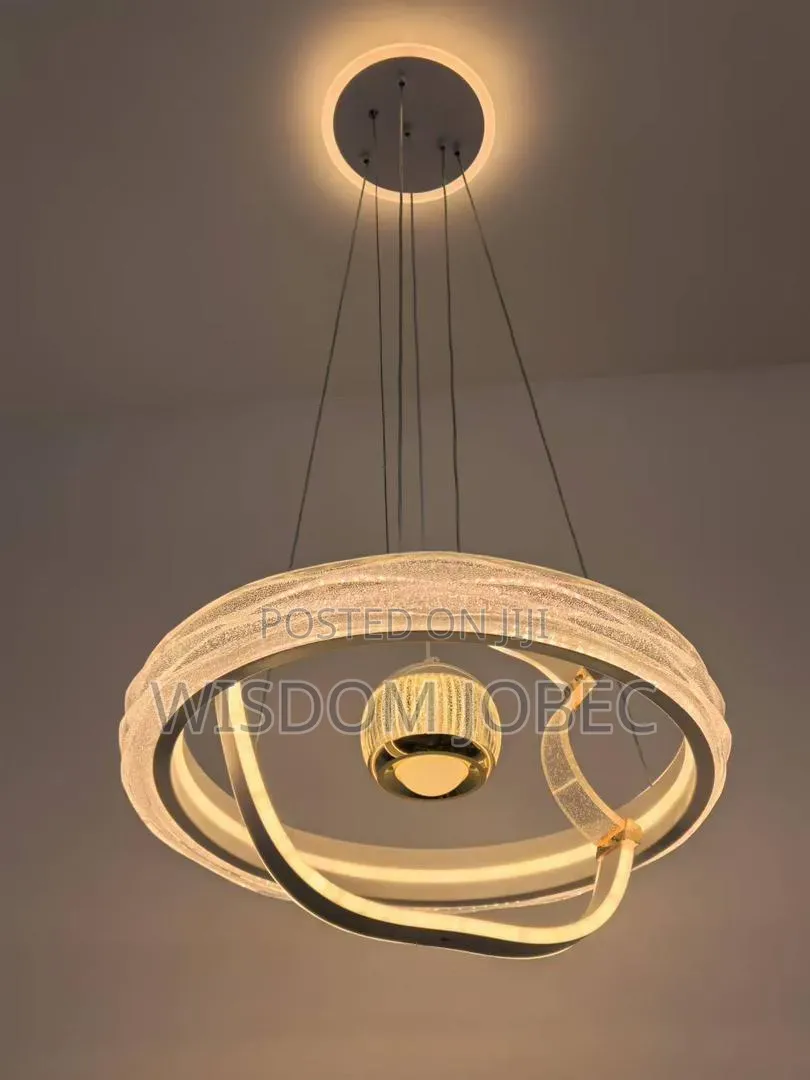 Chandelier Features Intersecting Led