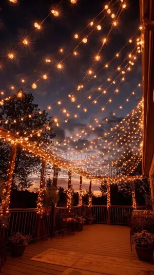 String Light Lampholder 10meter 20lampholder Completed With Bulb