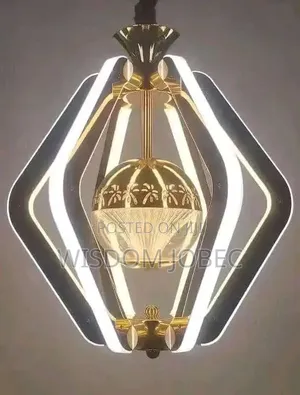 Chandelier Features Intersecting Led