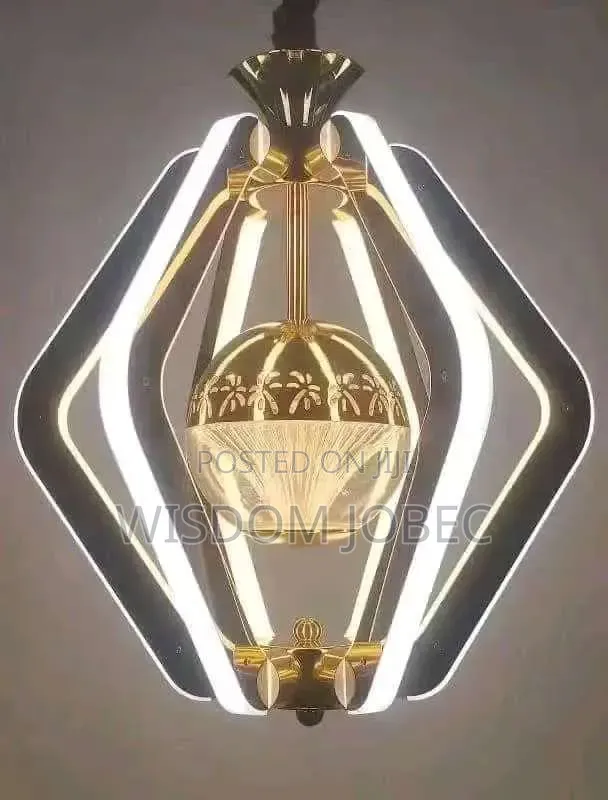 Chandelier Features Intersecting Led