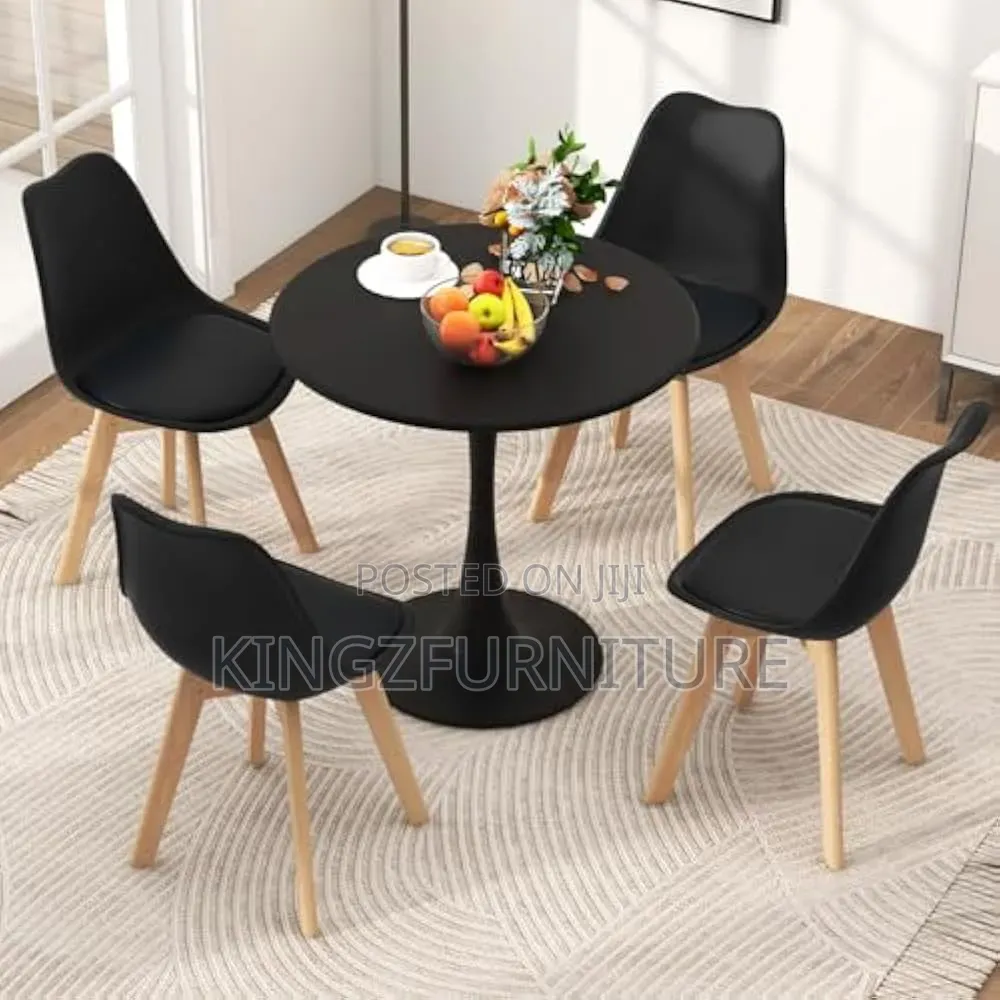 Tangkula Round Dining Table Set for 4