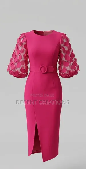 Mid - Year Promo: Brand New Elegant Magenta Fitted Dress