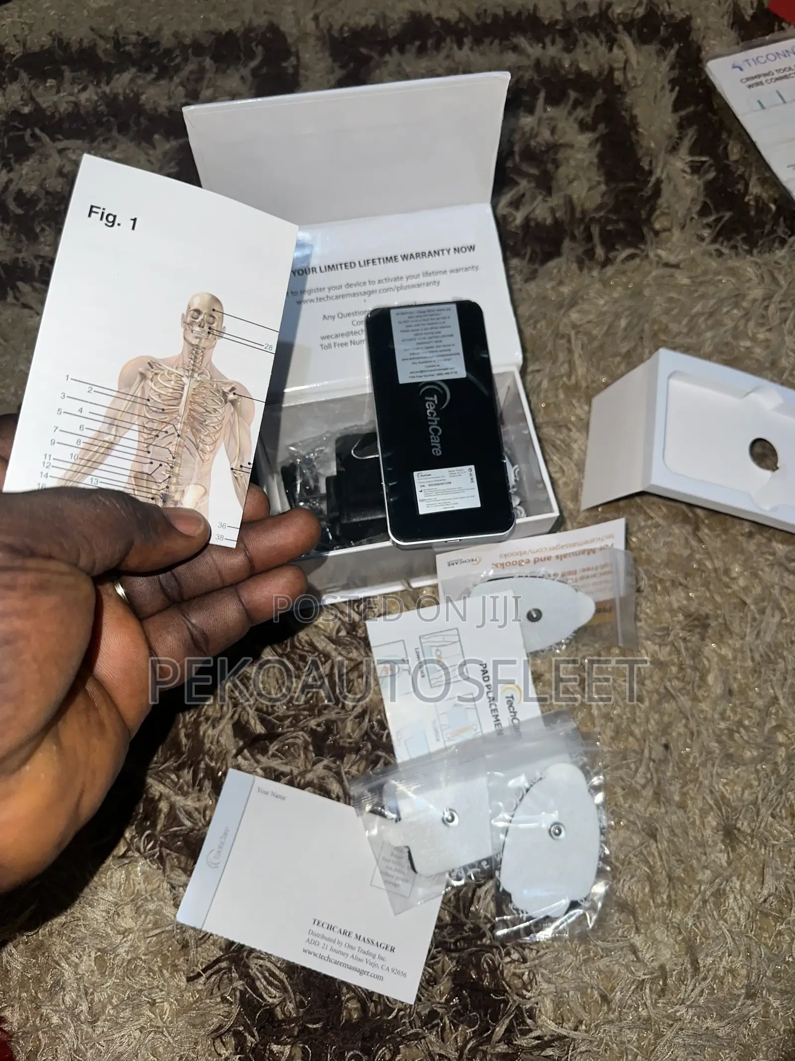 Techcare Massager Muscle Stimulator Device Tens Unit Plus 24