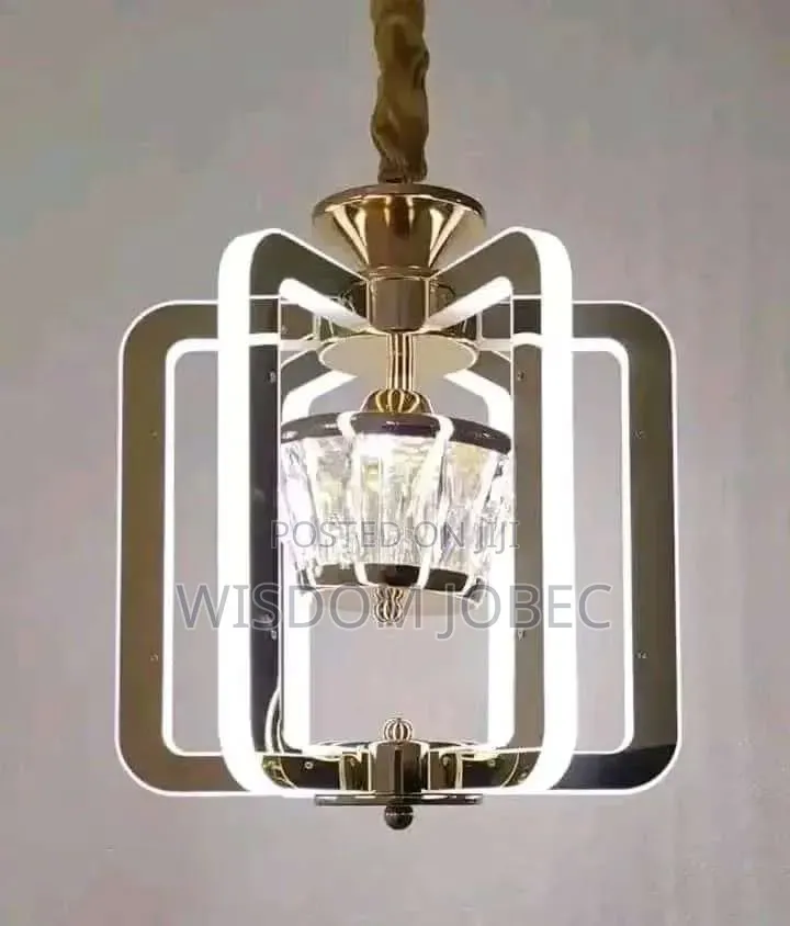 Chandelier Features Intersecting Led