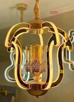 Chandelier Features Intersecting Led