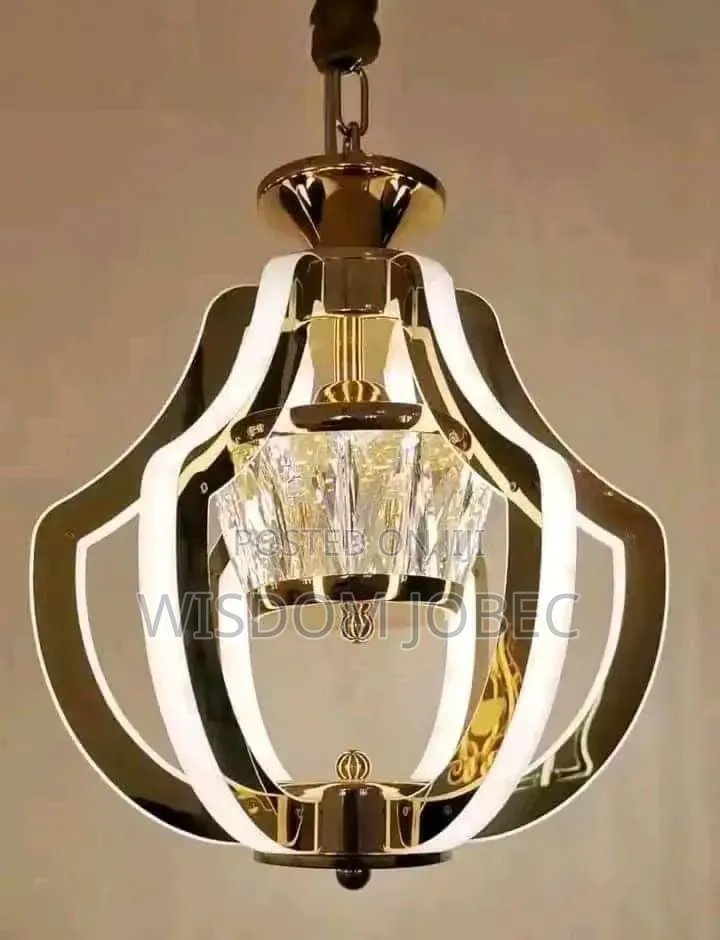 Chandelier Features Intersecting Led