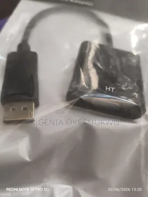 Display Port to Vga Female Adapter