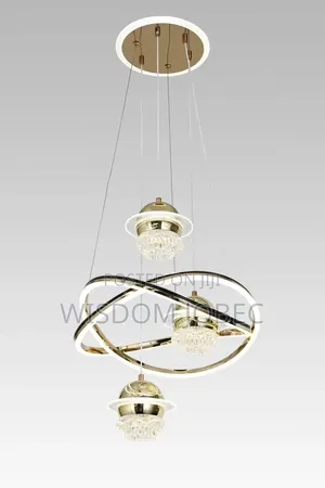 Chandelier Features Intersecting Led