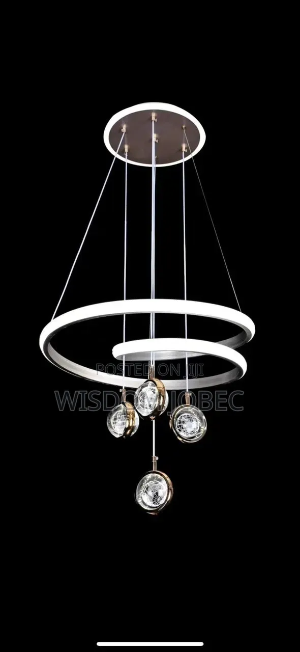 Chandelier Features Intersecting Led
