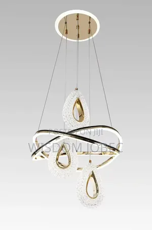 Chandelier Features Intersecting Led