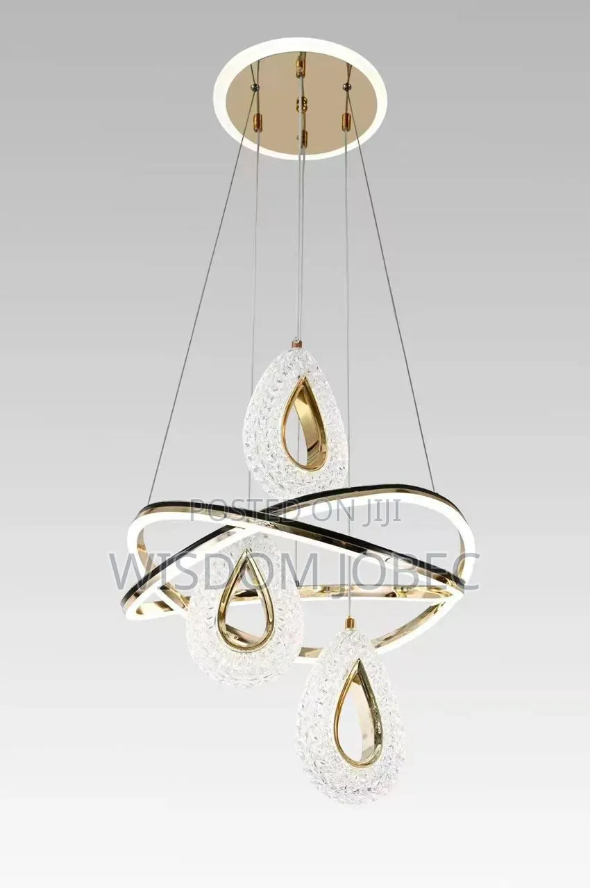 Chandelier Features Intersecting Led