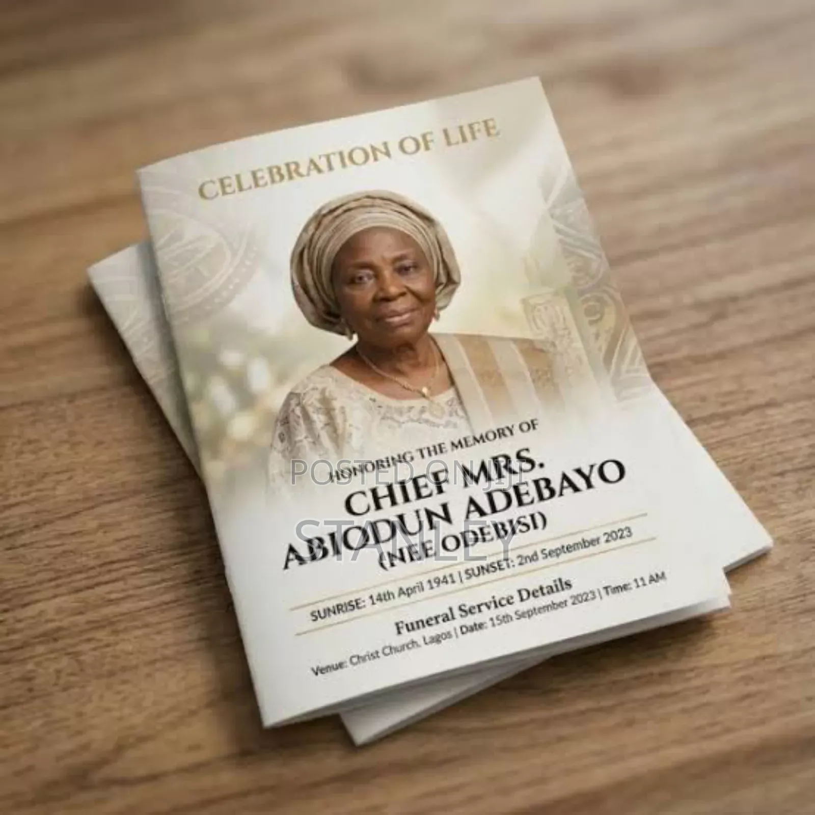 Burial / Funeral Program / Brochure