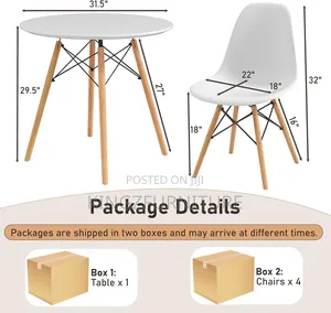 Modern Circle Restaurant Kitchen Table 4 Chairs