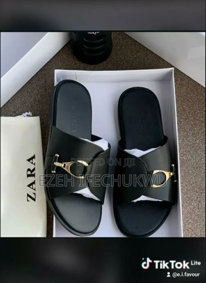 Male Leather Slippers