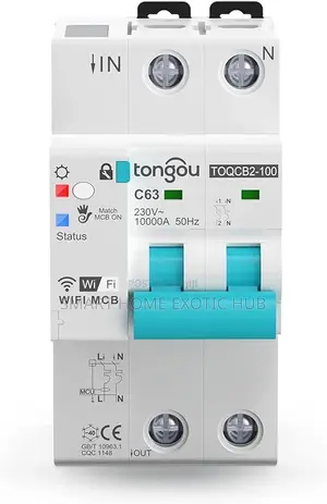 Ac230v 2p Tuya MCB Switch Wifi Circuit Breaker With Meter 63a