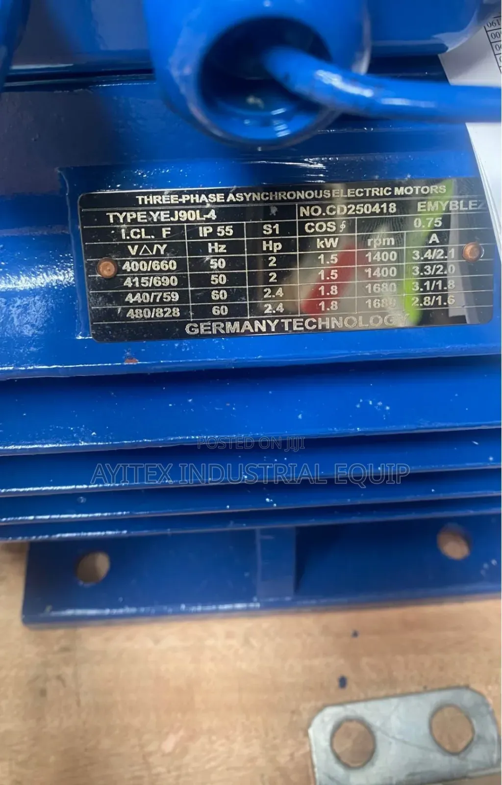 Electric Motor Flange 1.5kw 2hp 380v