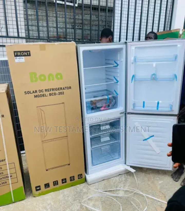 Original Bona Solar Dc Refrigerator Model Number BCD 202liters With 2y