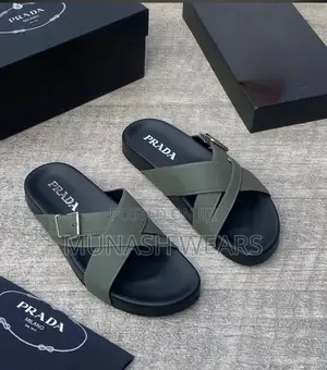 Prada Leather Slipers 40-46 Available in Green and Black