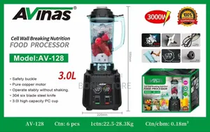 Avinas Av-128 3000w 3l Cell Wall Breaking Commercial Food Processor