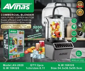 Avinas Av-2020 Commercial Blender With 3200w Copper, 2l, Soundproof