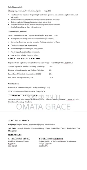 Front Desk Officer