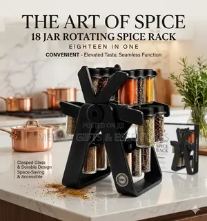 18 Jar Rotating Spice Jar