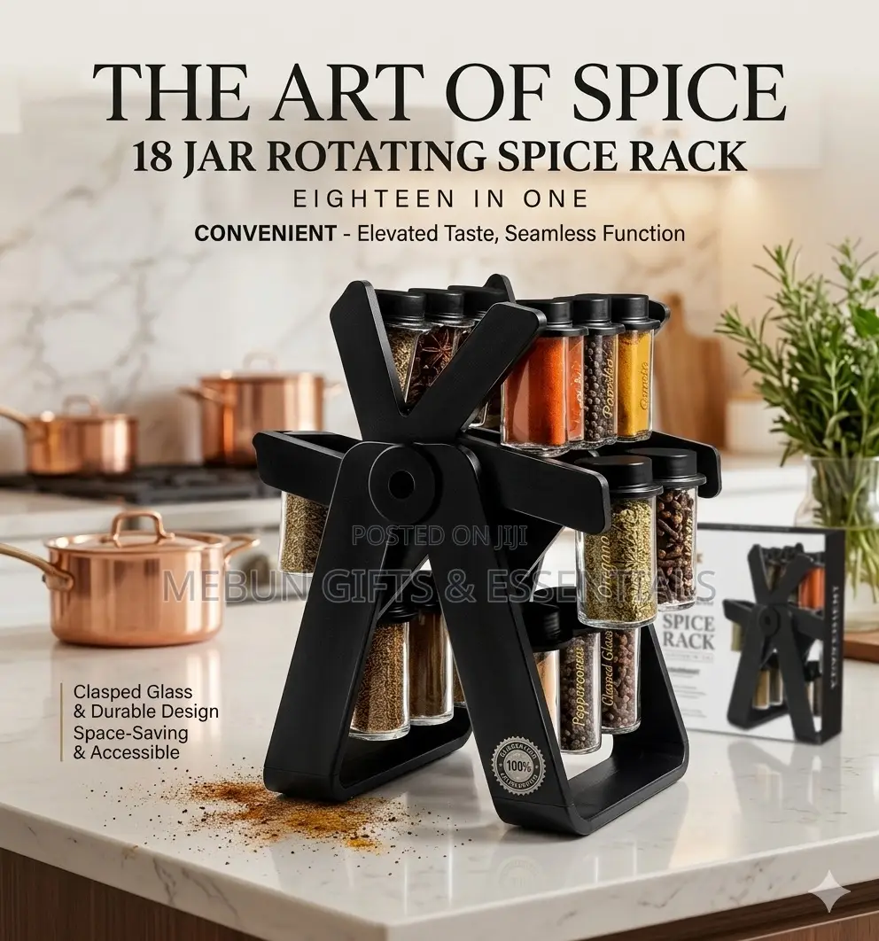 18 Jar Rotating Spice Jar