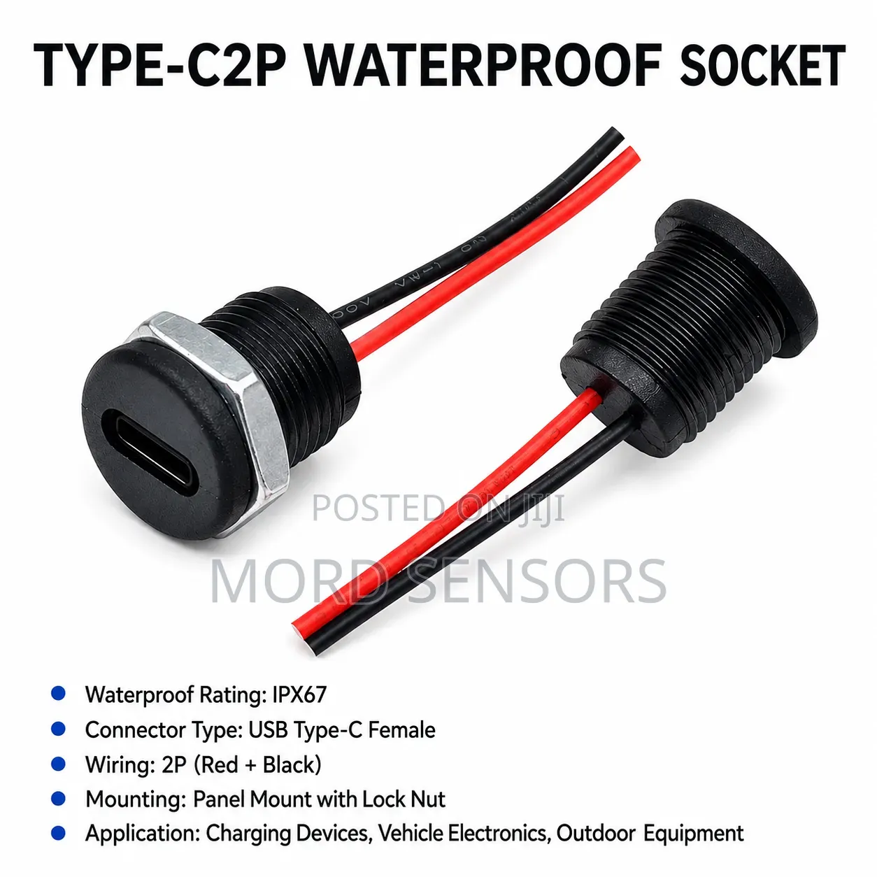 Wired Usb Type C Connector Panel Mount
