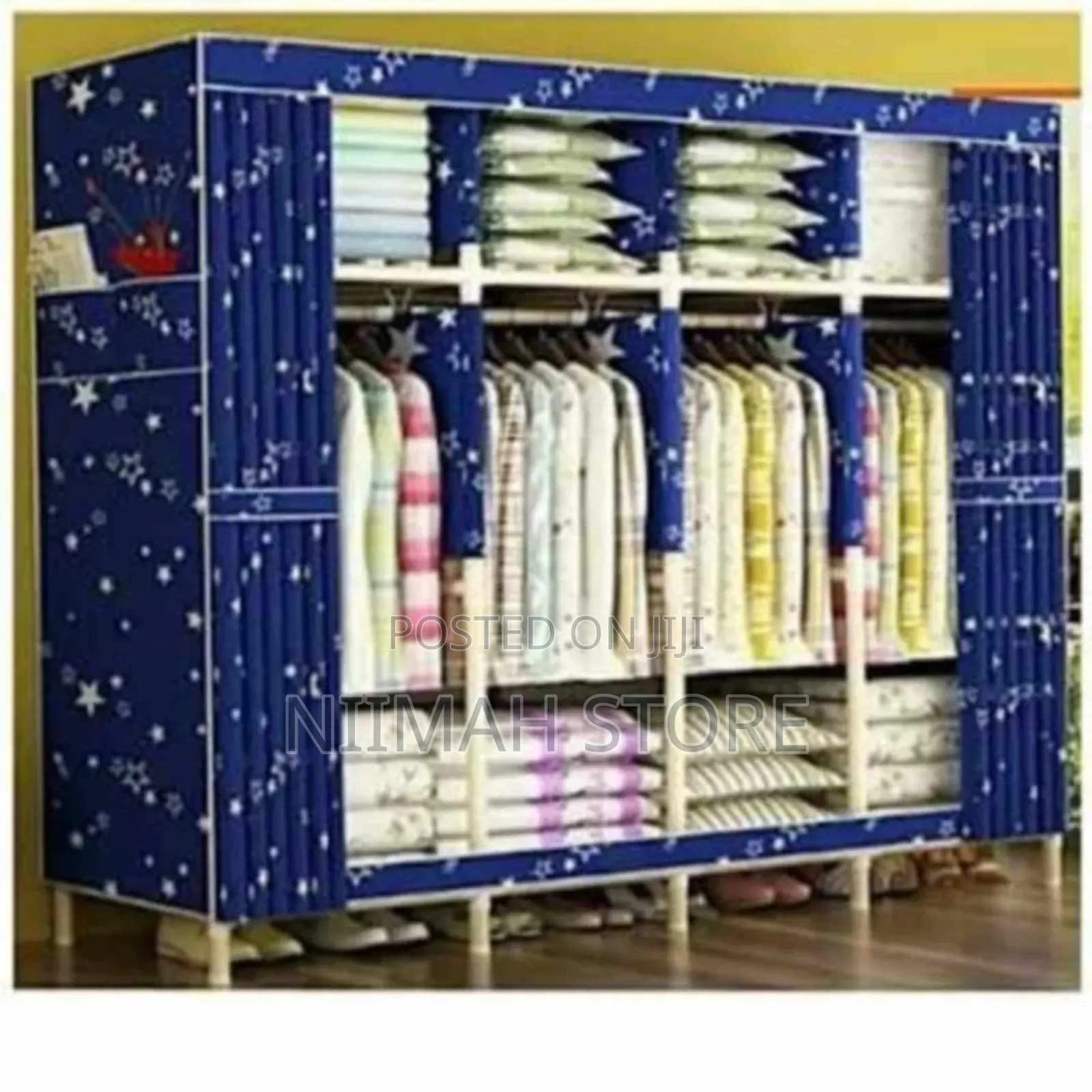Universal Wooden Mobile Wardrobe - 4 Column