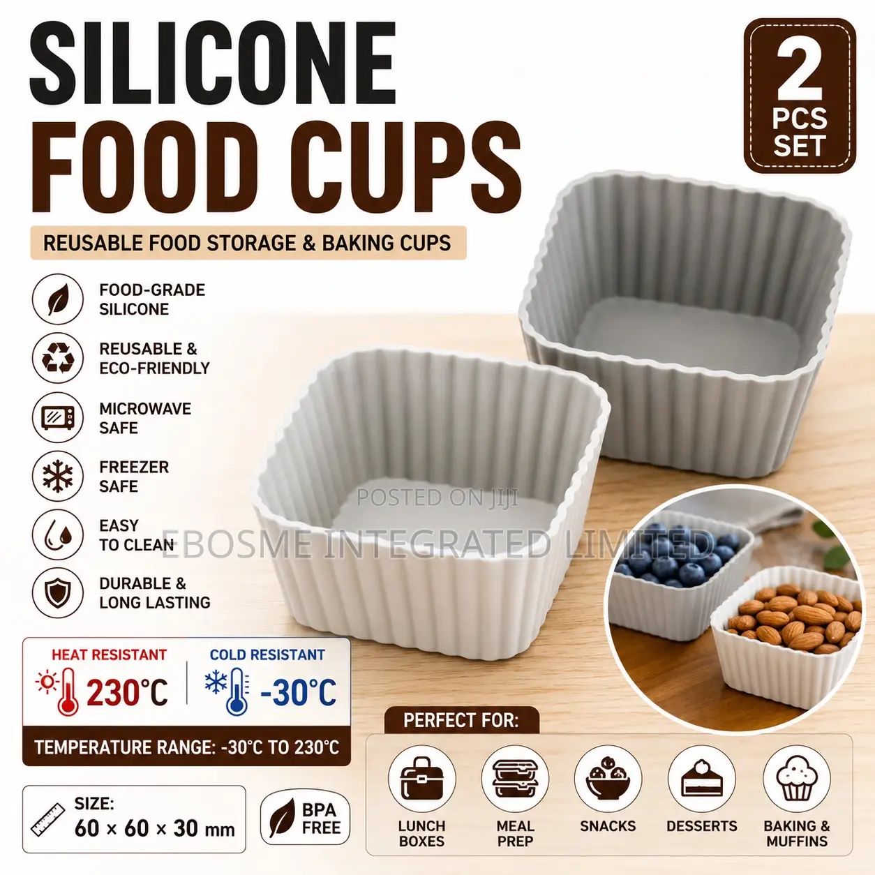 Silicone Food Cups Set