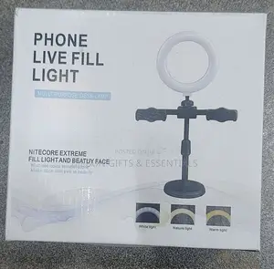 6” Ring Light With Double Phone Holder