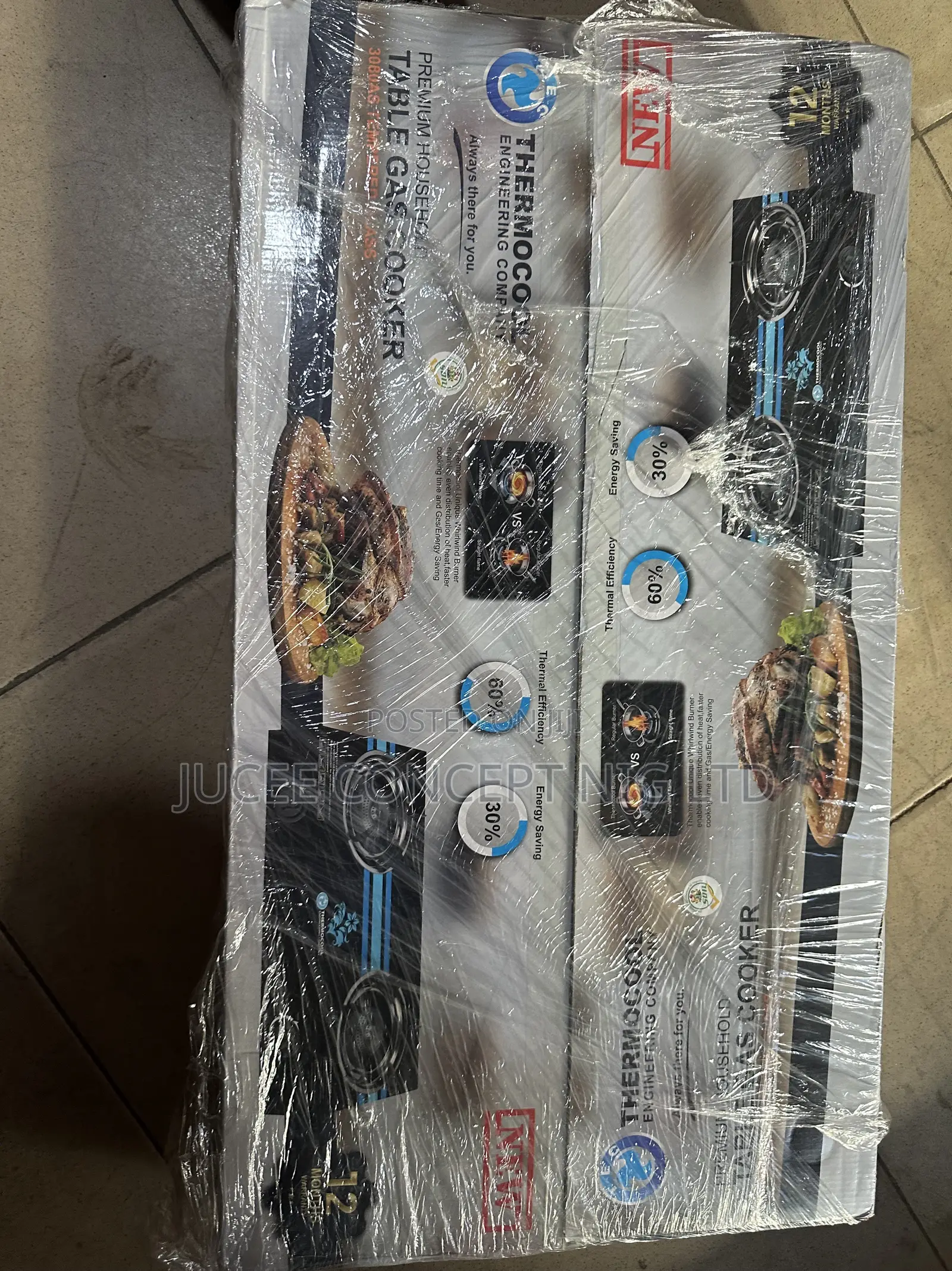 Thermocool Glass Two Burner Table Gas