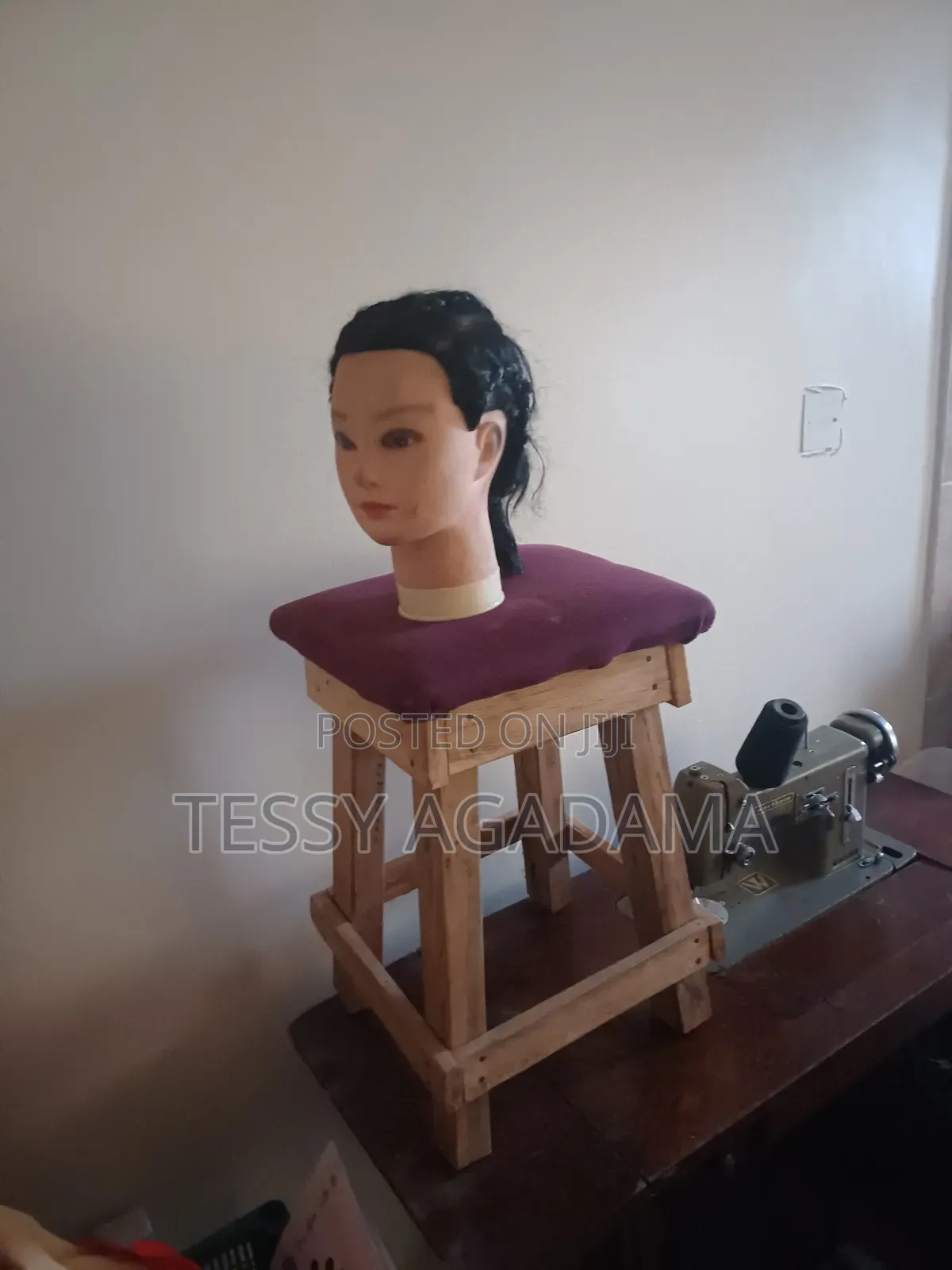 Mannequin Head and Stool