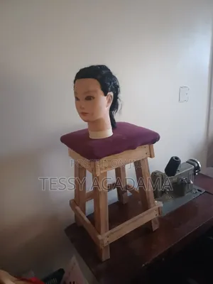 Mannequin Head and Stool