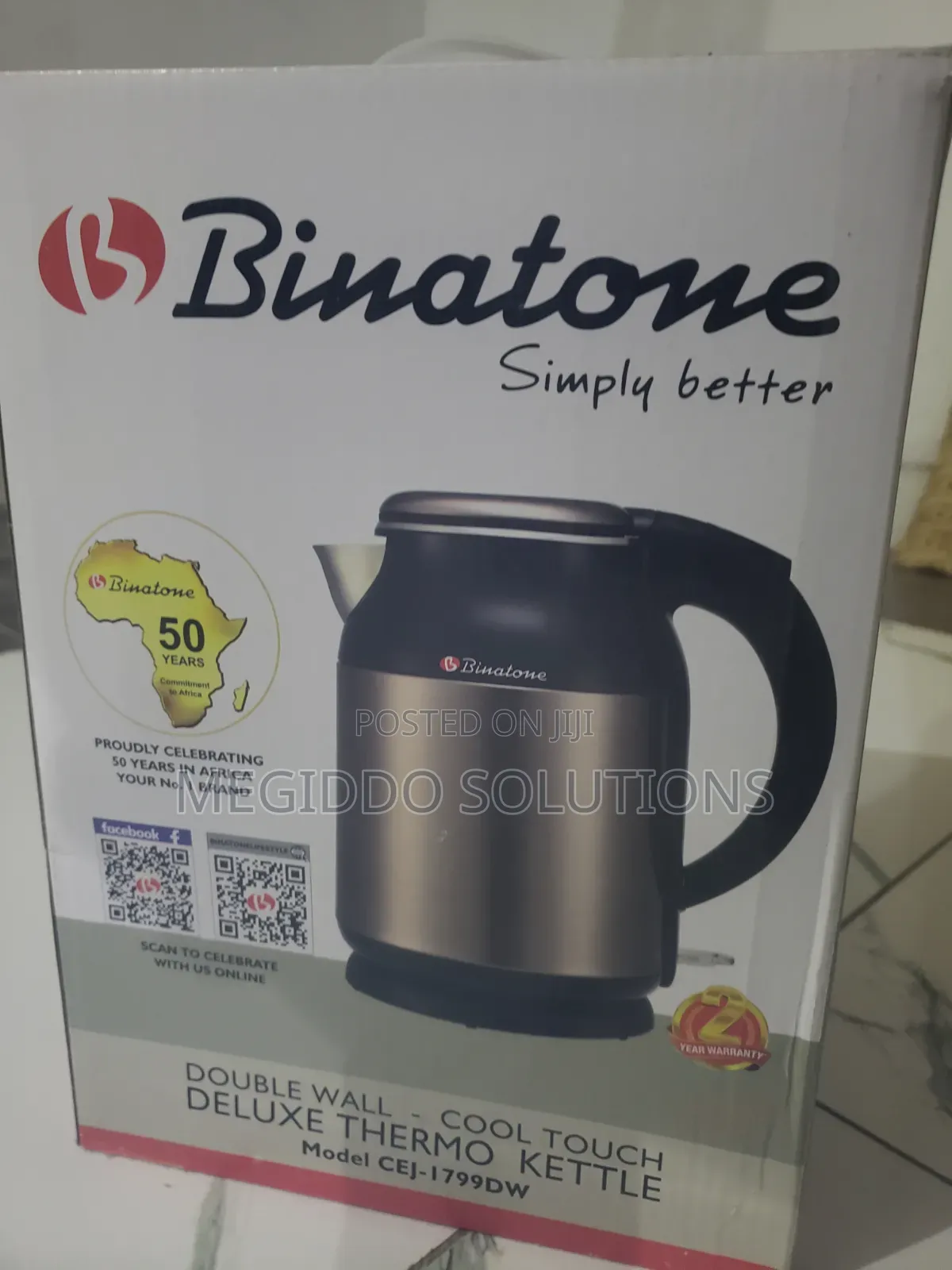Binatone Electric Kettle - Deluxe Thermo