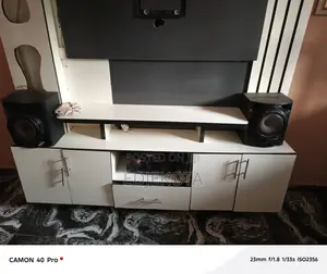 Chairs and Tv Console and Home Theater