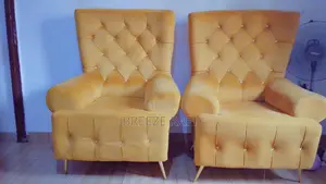 Mustard Velvet Accent Chair Set